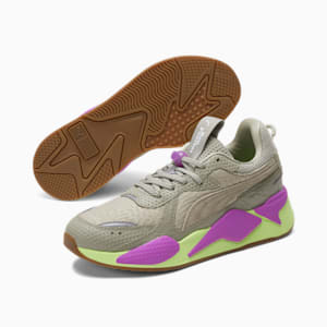PUMA x RON FUNCHES RS-X Sneaker , Pebble Gray-Pebble Gray-Fizzy Apple, extralarge