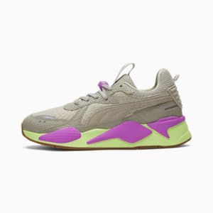 PUMA x RON FUNCHES RS-X Sneaker , Pebble Gray-Pebble Gray-Fizzy Apple ...