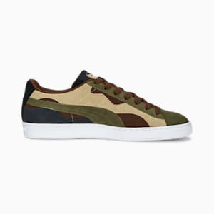 ユニセックス スウェード カモウェーブ スニーカー, PUMA Olive-Chestnut Brown-Shadow Gray, extralarge-JPN