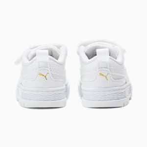 Mayze Leather Toddlers' Shoes, Puma White-Puma Team Gold