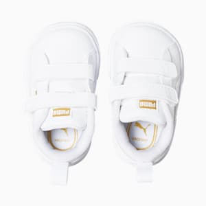 Mayze Leather Toddlers' Shoes, Puma White-Puma Team Gold