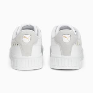 Zapatos deportivos Carina 2.0 Laser Cut para mujer, PUMA White-Pristine-PUMA Gold