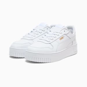 Sneakers Carina Femme, PUMA White-PUMA White-PUMA Gold, extralarge