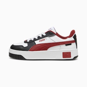 Tenis para mujer Carina Street, PUMA White-Intense Red-PUMA Black, extralarge