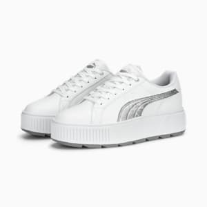 Karmen Space Metallics Women's Sneakers, PUMA White-Matte Silver