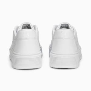 ウィメンズ スマッシュ プラットフォーム V3 スリーク スニーカー, PUMA White-PUMA Silver, extralarge-JPN
