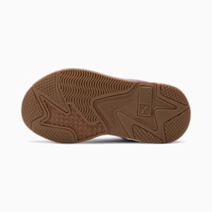 Zapatos deportivos PUMA x RON FUNCHES RS-X para niños pequeños , Pebble Gray-Pebble Gray-Fizzy Apple, extragrande