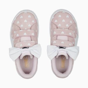 Zapatos de gamuza Classic Re-Bow para niños pequeños, Pearl Pink-PUMA White
