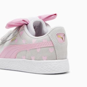 Suede Classic Re-Bow Little Kids' Shoes, Silver Mist-Pink Lilac, extralarge
