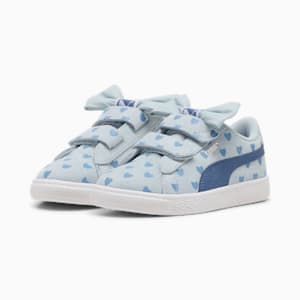 Suede Classic Re-Bow Little Kids' Shoes, Frosted Dew-Blue Horizon, extralarge