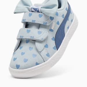 Suede Classic Re-Bow Little Kids' Shoes, Frosted Dew-Blue Horizon, extralarge