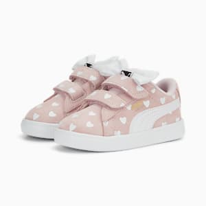 Suede Classic Re-Bow V Toddler's Shoes, Pearl Pink-PUMA White