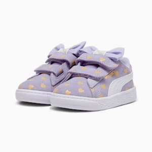 Suede Classic Re-Bow V Toddler's Shoes, Vivid Violet-PUMA White, extralarge