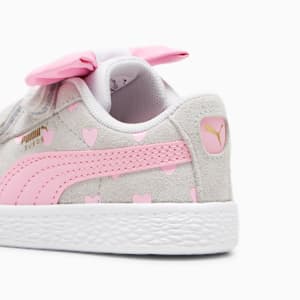 Suede Classic Re-Bow V Toddler's Shoes, Silver Mist-Pink Lilac, extralarge