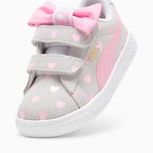Suede Classic Re-Bow V Toddler's Shoes, Silver Mist-Pink Lilac, extralarge