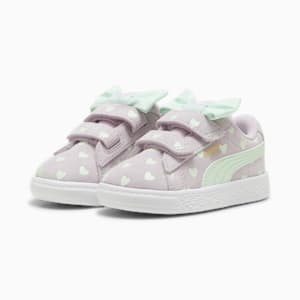 Suede Classic Re-Bow V Toddler's Shoes, Grape Mist-Fresh Mint, extralarge