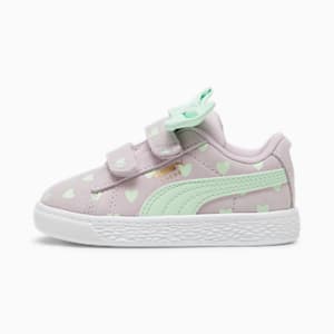 Suede Classic Re-Bow V Toddler's Shoes, Grape Mist-Fresh Mint, extralarge