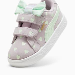 Suede Classic Re-Bow V Toddler's Shoes, Grape Mist-Fresh Mint, extralarge