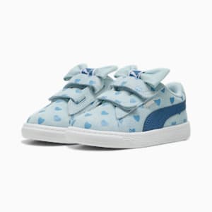 Suede Classic Re-Bow V Toddler's Shoes, Frosted Dew-Blue Horizon, extralarge