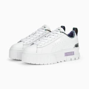 Mayze Vacay Queen Big Kids' Sneakers, PUMA White-Vivid Violet, extralarge