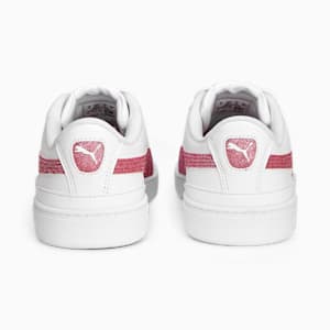 Vikky V3 Glitz Girl's Sneakers, PUMA White-Glowing Pink-PUMA Silver, extralarge-IND