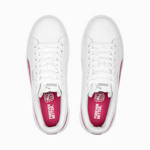 Vikky V3 Glitz Girl's Sneakers, PUMA White-Glowing Pink-PUMA Silver, extralarge-IND