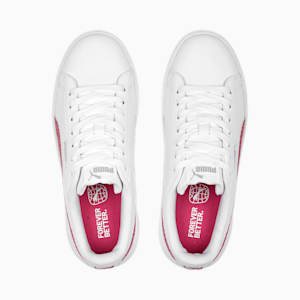 Vikky V3 Glitz Youth Sneakers, PUMA White-Glowing Pink-PUMA Silver