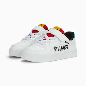 Caven Brand Love Kids' Sneakers, PUMA White-PUMA Black-For All Time Red-Bright Aqua, extralarge-IND