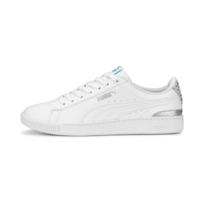 Vikky V3 Mermaid Girl's Sneakers, PUMA White-Hero Blue-PUMA Silver