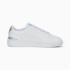 キッズ ガールズ プーマ ビッキー V3 マーメイド AC スニーカー 17-21cm, PUMA White-Hero Blue-PUMA Silver, extralarge-JPN