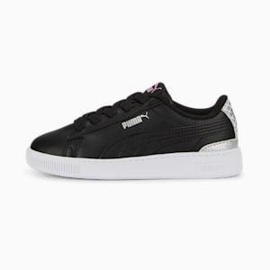 キッズ ガールズ プーマ ビッキー V3 マーメイド AC スニーカー 17-21cm, PUMA Black-Lilac Chiffon-PUMA Gold