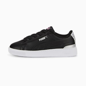 キッズ ガールズ プーマ ビッキー V3 マーメイド AC スニーカー 17-21cm, PUMA Black-Lilac Chiffon-PUMA Gold, extralarge-JPN