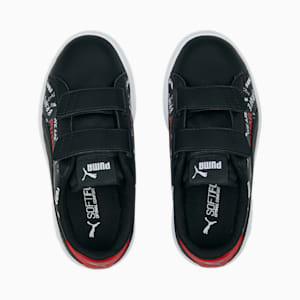 Smash V2 Brand Love V Kids' Sneakers, PUMA Black-PUMA White-For All Time Red, extralarge-IND