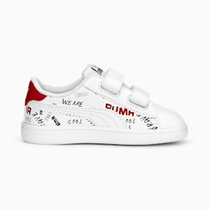ベビー プーマスマッシュ V2 ブランドラブ V スニーカー 13-16cm, PUMA White-PUMA Black-For All Time Red