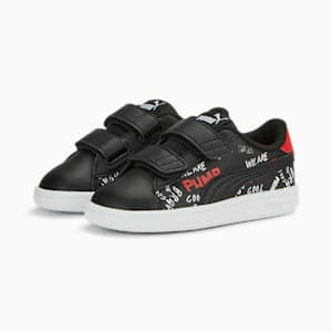 ベビー プーマスマッシュ V2 ブランドラブ V スニーカー 13-16cm, PUMA Black-PUMA White-For All Time Red