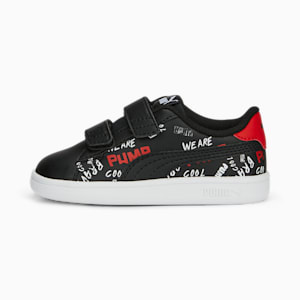 ベビー プーマスマッシュ V2 ブランドラブ V スニーカー 13-16cm, PUMA Black-PUMA White-For All Time Red