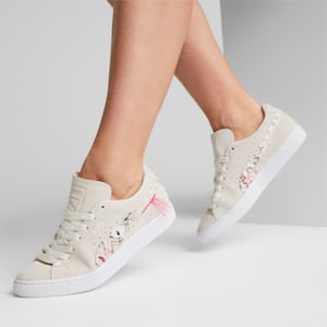 Suede Artisan Women's Sneakers, Warm White-PUMA White