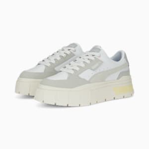 ウィメンズ メイズ スタック リュクス スニーカー, PUMA White-Nimbus Cloud, extralarge-JPN