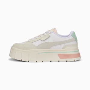 Mayze Stack Luxe Women's Sneakers, PUMA White-Marshmallow