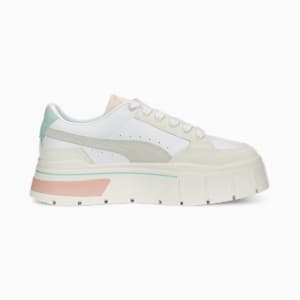 Mayze Stack Luxe Women's Sneakers, PUMA White-Marshmallow
