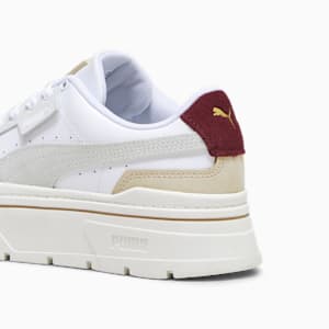 Mayze Stack Luxe Sneakers Women, PUMA White-Warm White-Dark Jasper, extralarge-GBR