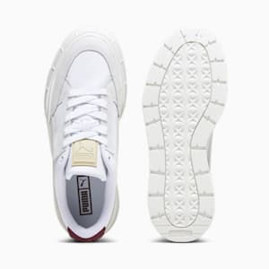 Mayze Stack Luxe Women's Sneakers, PUMA White-Warm White-Dark Jasper, extralarge-IND
