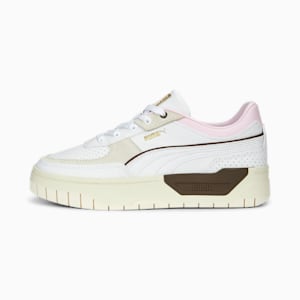 Zapatos deportivos Cali Dream Preppy para mujer, PUMA White-Warm White-Pearl Pink, extralarge