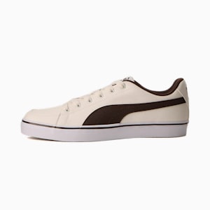 ユニセックス プーマ V コート バルク スニーカー, Whisper White-Chocolate Brown, extralarge-JPN