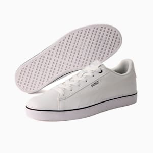 ユニセックス プーマ V コート バルク EB スニーカー, Puma White-Puma Black