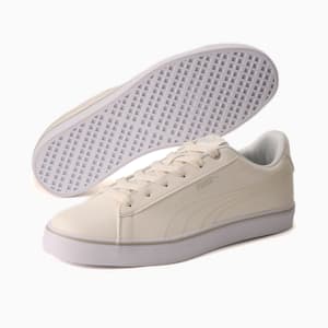 ユニセックス プーマ V コート バルク EB スニーカー, Whisper White-Gray Violet
