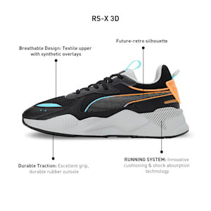 RS-X 3D Unisex Sneakers, PUMA Black-Harbor Mist, extralarge-IND