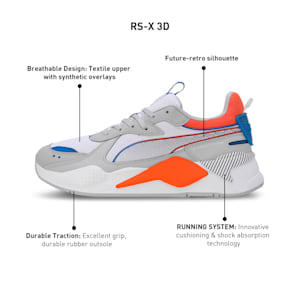 RS-X 3D Unisex Sneakers, PUMA White-Cool Light Gray, extralarge-IND