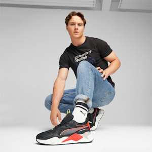 RS-X 3D Unisex Sneakers, PUMA Black-PUMA Red, extralarge-IND