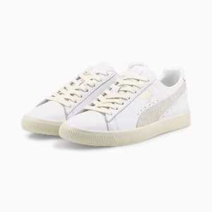 Clyde Base Unisex Sneakers, PUMA White-Frosted Ivory-Puma Team Gold, extralarge-IND